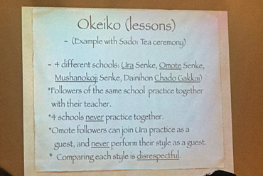 Spiegazione di come funzionano le lezioni (Okeiko)