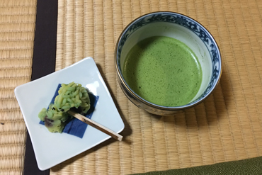Pausa con tè verde