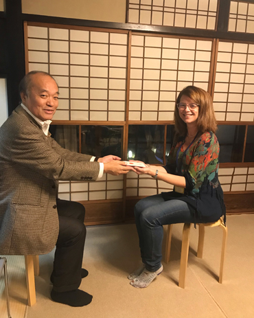 Consegna dei certificati e dei regali da parte di Tadao Yamaguchi sensei